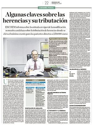 Herencias Granada | Claves sobre las herencias y su tributación, Escoem - Ideal.es